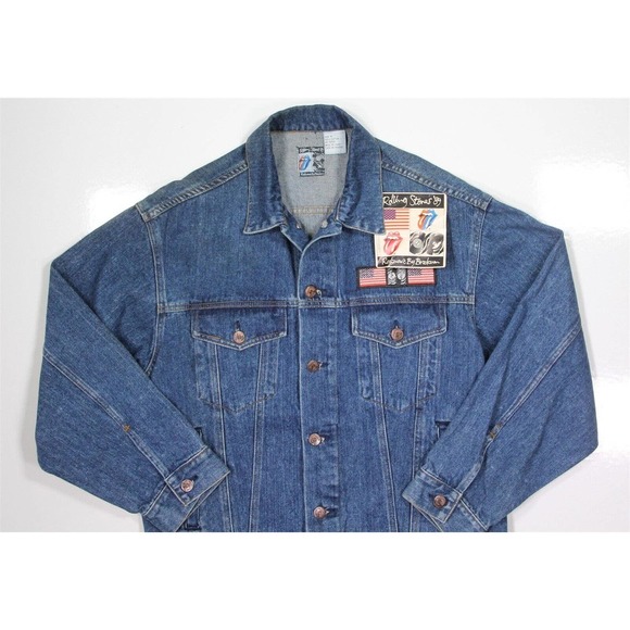 Rolling Stones Original Rare New with Tags 1989 Steel Wheels Tour Denim Jacket M - Picture 8 of 12